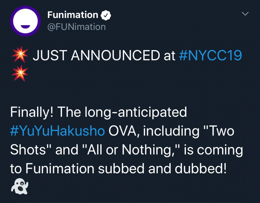 Yu Yu Hakusho Especial OVA - Two Shots + All Or Nothing 2018